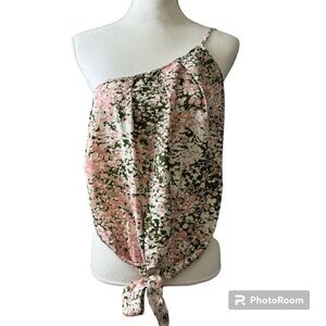 Express Abstract Print Women One Shoulder Tank Top NWT Sz M